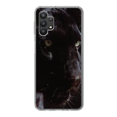 Produktbild von MuchoWow® Handyhülle Schutzhülle Hülle für Samsung Galaxy A32 5G Panther - Tier - Schwarz Silikon Softcase Handy Hülle - Softcase