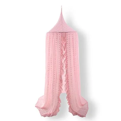 Imagen del producto de Cortina para cuna infantil, tul, mosquitera, cortina para cuna, mosquitera, color rosa