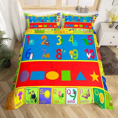 Immagine prodotto di Set di lenzuola per bambini con motivi di animali e forme