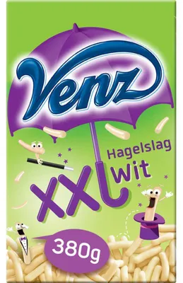 Image de Venz XXL Hagelwit Chocolate 380g – Pépites de chocolat blanc croustillantes