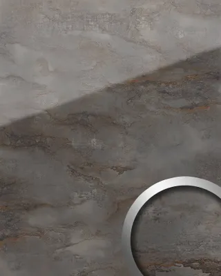 Produktbild von WallFace 20223 GENESIS Grey Design Wandpaneel Glas Marmor glänzend grau 2,6 m2