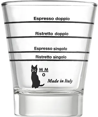 Produktbild von Motta 6x Barista Espressoglas Shotglas mit Skalierung Espresso Ristretto rund