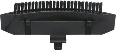 A black brush attachment for a power tool, shown from the front.