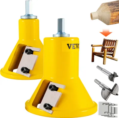 Produktbild von VEVOR Bohrmaschine 25,4 mm & 50,8 mm, 6 Schneidköpfe – geeignet für Trägerbetten, Trägergeländer, Trägerzäune, Trägertische usw.