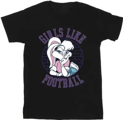 Image de T-shirt Looney Tunes « Girls Like Football » pour homme BI52487 (3XL) (noir)