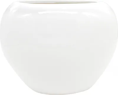 Produktbild von Design Pflanzgefäß Vase hochglanz weiß 21cm x 15cm