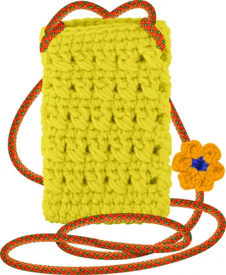 Zdjęcie produktu dla Avizar, torba na ramię dla smartfonów, wzór "FlowerWeave", kolor żółty