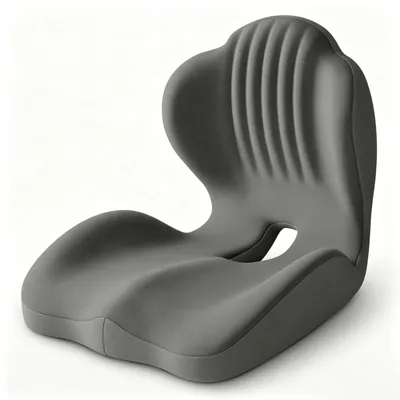 Immagine prodotto di Cuscino ortopedico con supporto lombare - Cuscino ergonomico in memory foam per auto e sedia da ufficio