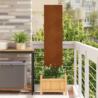 Immagine prodotto di vidaXL Schermo da giardino in tela arrugginita 32 x 140 cm in acciaio resistente alle intemperie