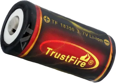 Produktbild von Trustfire 18350, 1200mAh 3.7V geschützt, Abmessungen beachten ca. 38,36x18,25mm