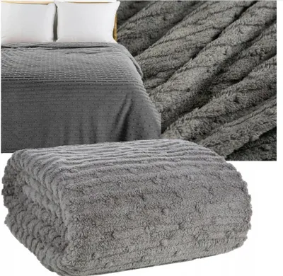 Produktbild von Eurofirany Kuschelige Mikrofaser-Decke 170x210 cm Grau