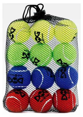 Produktbild von Tennisbälle für Hunde, bunt, leicht zu fangen, 5,1 cm, 12 Stück