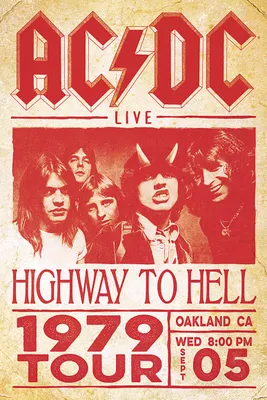 Produktbild von AC/DC Poster Live Highway To Hell Tour 1979 61 x 91,5 cm