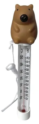 Obrázok produktu pre Teplomer do bazéna – plávajúci teplomer – na meranie teploty vody – dizajn s motívom kapybary – 20,5 cm – viacfarebný