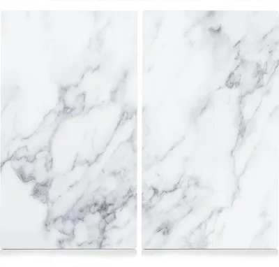 Zdjęcie produktu dla Szklane płyty ochronne MARBLE WHITE na kuchenkę – 2 sztuki, ZELLER