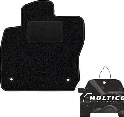 Produktbild von moto-MOLTICO Fahrer Fußmatte Auto Velours Fahrerseite Autoteppiche Schwarz Fahrermatte 1-teilig passend für VW e-Golf 2014-2019