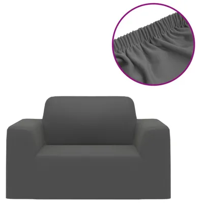 Image de vidaXL Housse de canapé stretch anthracite jersey polyester