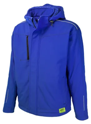 Produktbild von TMG KULT WORKER Herren Softshell-Arbeitsjacke winddicht mit Reflexpaspel, M, blau