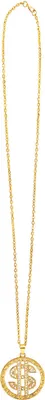 Produktbild von Dollar Halskette mit Strass | Gold - Schmuck Pimp