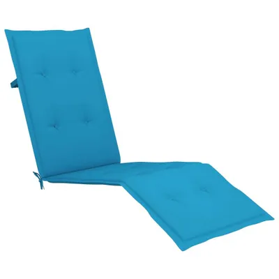 Image de vidaXL Coussin pour chaise longue bleu (75+105)x50x4 cm