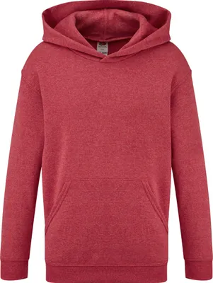 Produktbild von Fruit Of The Loom Pullover mit Kapuze für Kinder BC1367 (152) (Rot meliert)