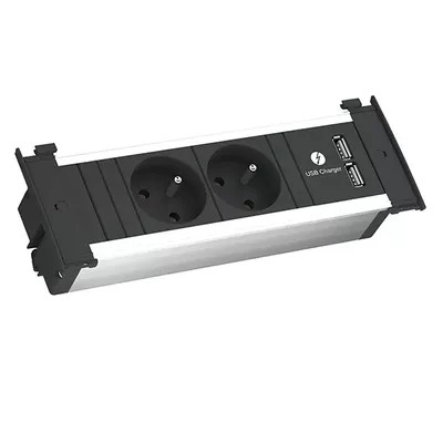 Produktbild von BACHMANN KAPSA S 2xUTE 1xUSB Charger Strom 2,0m CEE7/7