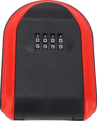 Image de Boîte à clefs murale ABS Water Resistant Powder Coating Key Combination Lockbox for House Outdoor Villa Red
