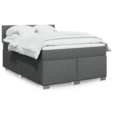 Produktbild von Hochwertig Boxspringbett mit Matratze Dunkelgrau 140x190 cm Stoff 3288184