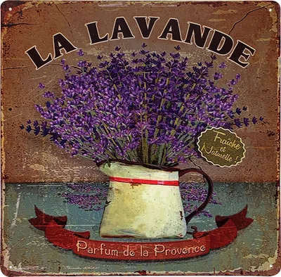Produktbild von Blechschild La Lavande Provence Dekoschild Lavendel Nostalgie 30x30cm