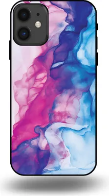 Produktbild von Smartphonica Telefon Fall geeignet für iPhone 11 mit rosa blau Marmor Print - TPU Backcover Fall Rose blau Marmor Design