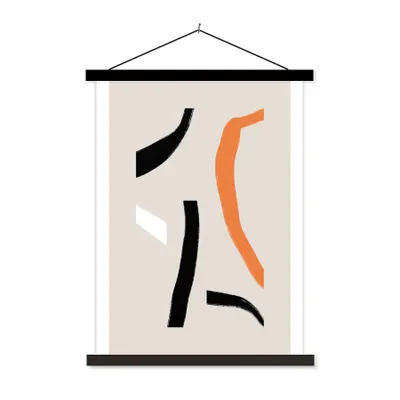 Produktbild von MuchoWow® Textilposter Abstrakt - Pastell - Design 40x53 cm mit schwarzem Rahmen - Abbildung