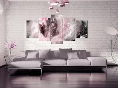 Image de Tableau acoustique Abstrait 200 x 100 cm Tableaux Mousse acoustique Absorbeur acoustique haute performance Isolation acoustique Toile 5 pièces Tableau mural Acoustique intérieure Isolation acoustique a-A-0211-b-p