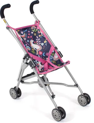 Produktbild von Bayer Chic 2000 Puppenbuggy Roma Einhorn dunkelblau rosa Buggy