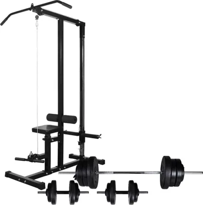 Image de Tour de musculation avec jeu d'haltères et poids 60,5 kg