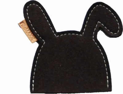 Produktbild von 2 Eierwärmer Hase Kaninchen dunkelbraun aus Wollfilz