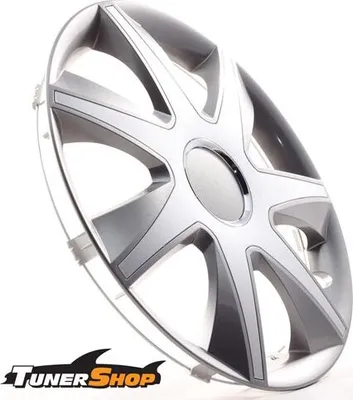 Produktbild von 4 Radkappen Radzierblenden Tunershop 14 Zoll Run I grau / silber kompatibel mit Audi Daewoo Hyundai Lexus Nissan Seat Toyota