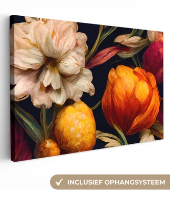 Zdjęcie produktu dla OneMillionCanvasses® - Obraz na płótnie - Dekoracja ścienna - Kwiaty - Rośliny - Kolory - Biały - 150x100cm - Fotografia na płótnie