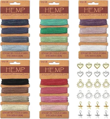 Produktbild von Fadenkordel 100 m, 1 mm, 20 Farben, 16 Ringe, für DIY Schmuckherstellung