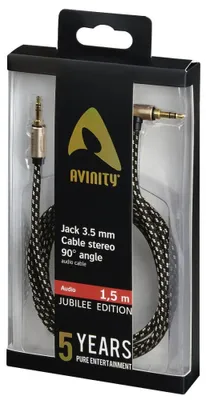 Produktbild von Avinity 1.5m, 2x3.5mm, 3.5mm, Männlich, 3.5mm, Männlich, 1,5 m, Schwarz, Gold
