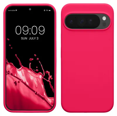 Produktbild von kwmobile Handyhülle für Google Pixel 10 Pro XL Hülle - Case Silikon - Kabelloses Laden - Schutzhülle Cover in Neon Pink