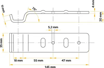 Produktbild von Bordwandverschlussgegenstück Winterhoff BVG 20-A für Pkw-Anhänger