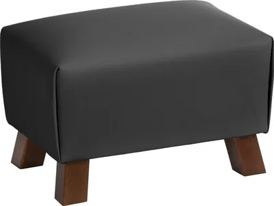 Produktbild von Max Winzer Hocker Footstool - pigmentiertes Nappaleder schwarz - Maße: 40 x 28 x 28 cm