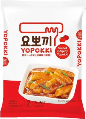 Obrázok produktu pre Young Poong Co., Ltd | Yopokki – 280 g (2 x 140 g) – sladkokyslá omáčka – kórejské snacky – ryžové koláčiky