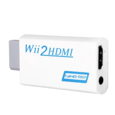 Produktbild von Für Wii zu HDMI 720P/1080P Upscaling Konverter Adapter 3,5mm Audio Video Ausgang