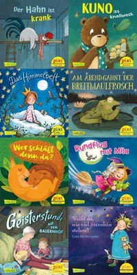 Produktbild von Pixi-8er-Set 292: Schlaf schön mit Pixi (8x1 Exemplar)
