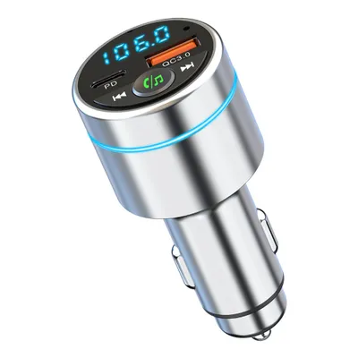 Produktbild von KFZ-Adapter, FM Transmitter Auto Bluetooth 5.3, Ganzmetall PD 30W & QC3.0 18W Schnelles Autoladegerät Zigarettenanzünder,Noise Cancelling Mikrofon