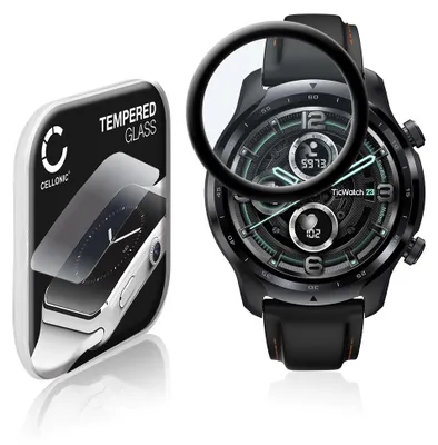 Image de Protection d'écran en verre compatible avec TicWatch Pro 3 (3D Full Cover, résistance 9H, 0,33mm, Full Glue) - protège écran montre connectée sport gps fitness