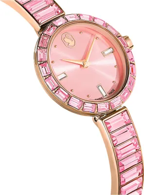 Image de Swarovski Matrix Bangle Uhr, Schweizer Produktion, Kristallarmband, Rosa, Roségoldfarbenes Finish MATRIX BANGLE:MB PINK/PINK/PRO 5679890