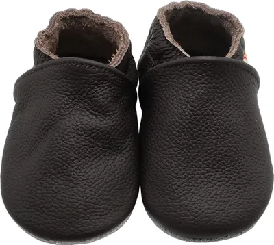 Weiche Yalion Baby Lederpuschen Bär schwarz (24-30 M)