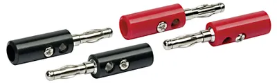 Immagine prodotto di Schwaiger Steckdosenleiste Bananenstecker 4er Set Schwarz/RT